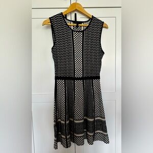 BCBGMaxAzria Black and White Sleeveless Mini Dress